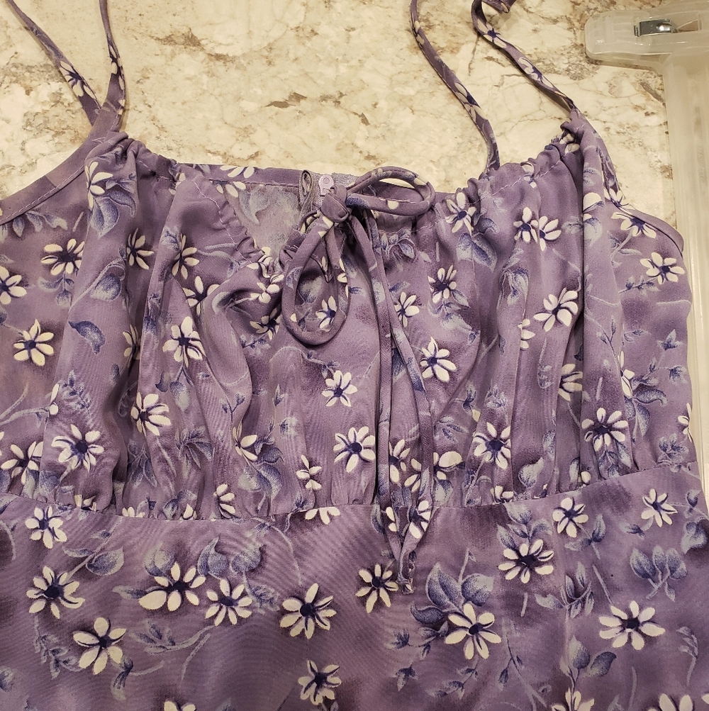 M collection Purple Daisy Dress, Small